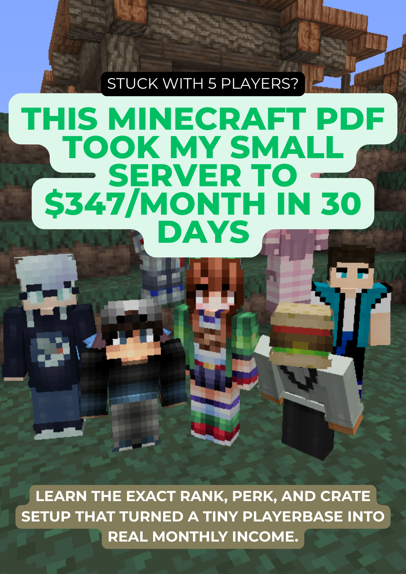 This Minecraft PDF Took My Small Server to $347-Month in 30 Days