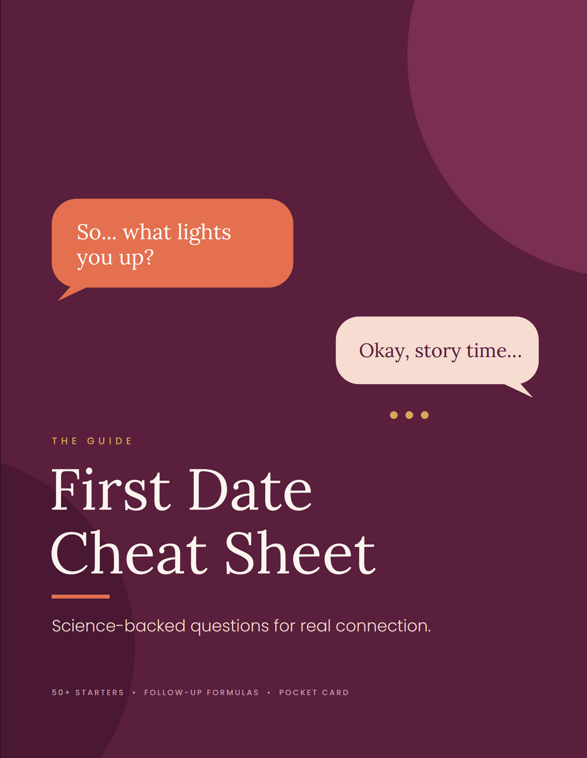 First Date Cheat Sheet